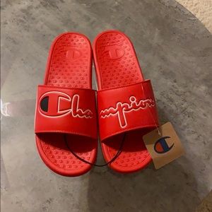Champion Red slides (brand New)